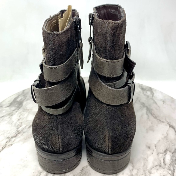 NWOT Miz Mooz Scarborough Multi Strap Olive/Brown Booties 39 Wide Moto Edgy Boho - Picture 5 of 16